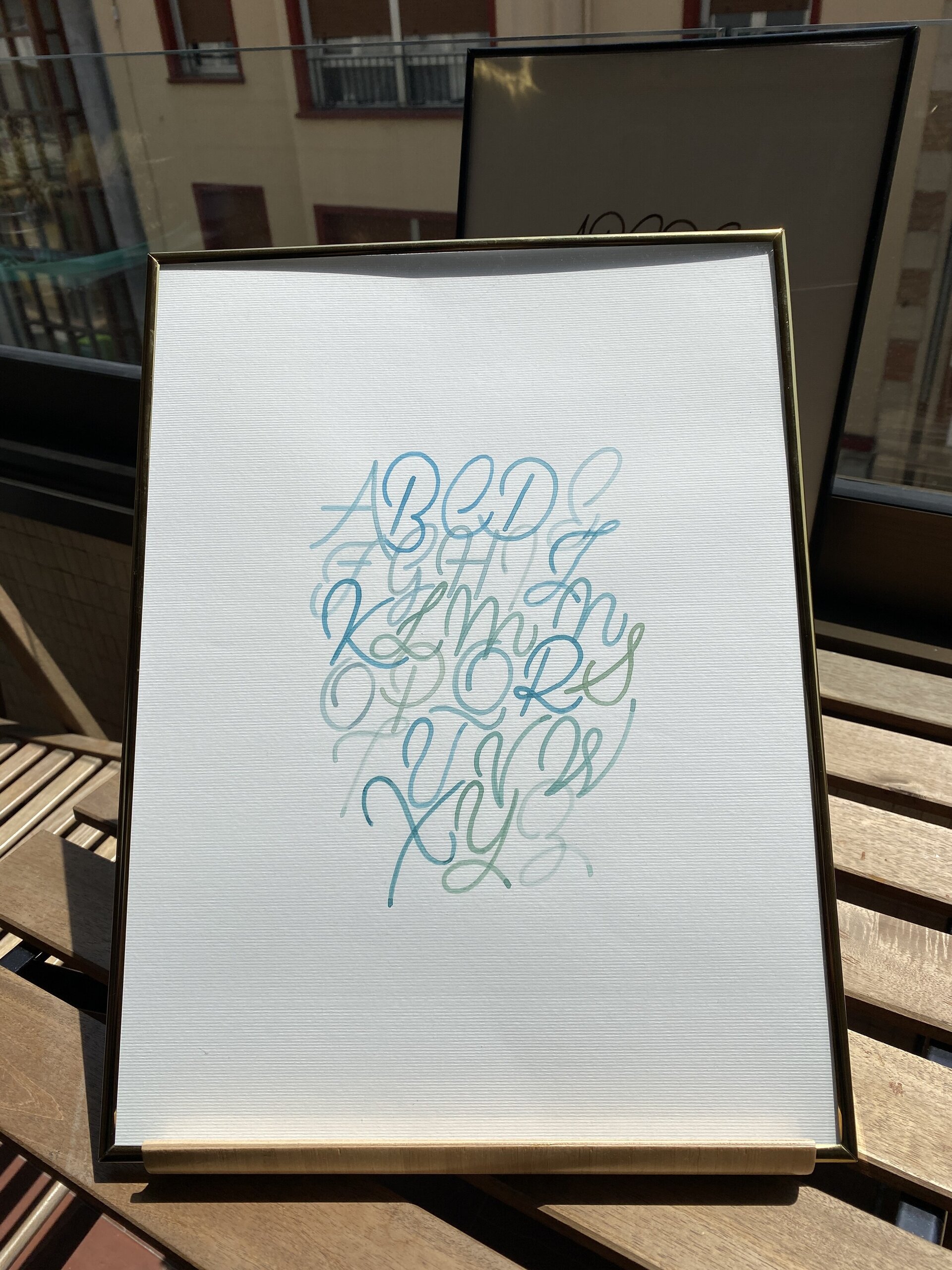 Lámina ABC redonda azul - 2