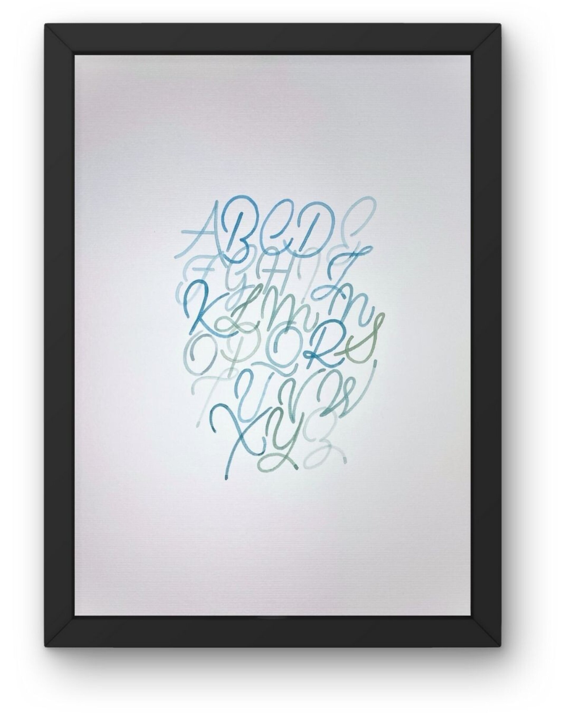 Lámina ABC redonda azul - 3